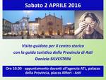 Sabato 2 aprile il 2° appuntamento con l'iniziativa dell'APRI ''La città di Asti non solo con gli occhi''