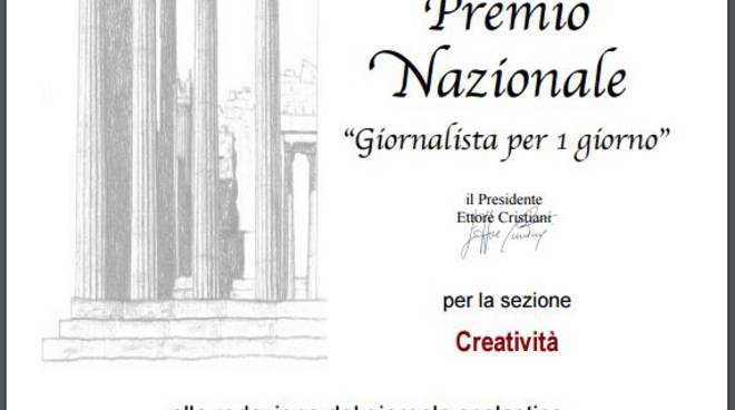 Il giornalino "Fuoriclasse" della Scuola di Calliano premiato con la "Targa d'Argento Presidenza della Repubblica"