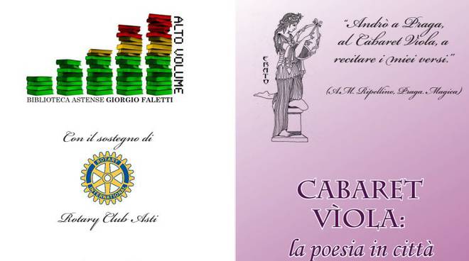 Da lunedì 3 ottobre alla Biblioteca Astense "Cabaret Vìola: la poesia in città"