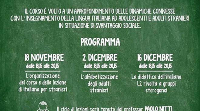 Asti, corso in didattica dell'italiano con l'Associazione Noix de Kola