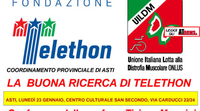 “La buona ricerca di Telethon” domani l'incontro con gli studenti astigiani