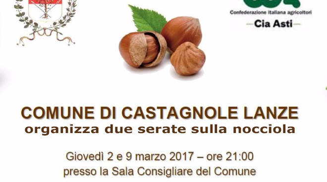 Castagnole delle Lanze, il Comune promuove due serate sulla nocciola