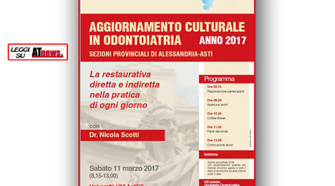 Uniastiss: aggiornamento culturale in odontoiatria con il dr. Nicola Scotti