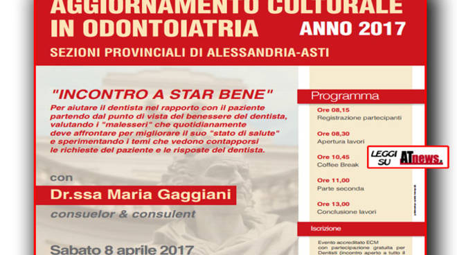 Uniastiss: ANDI asti organizza un nuovo incontro Star Bene per i dentisti