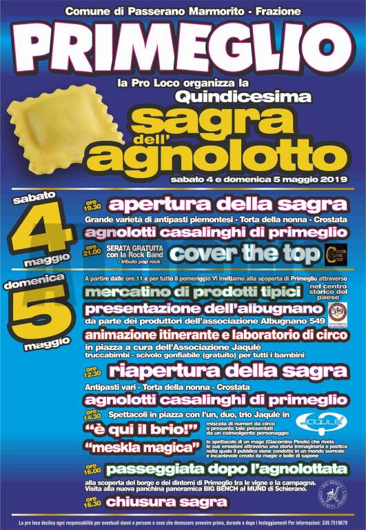 QUINDICESIMA SAGRA DELL\'AGNOLOTTO