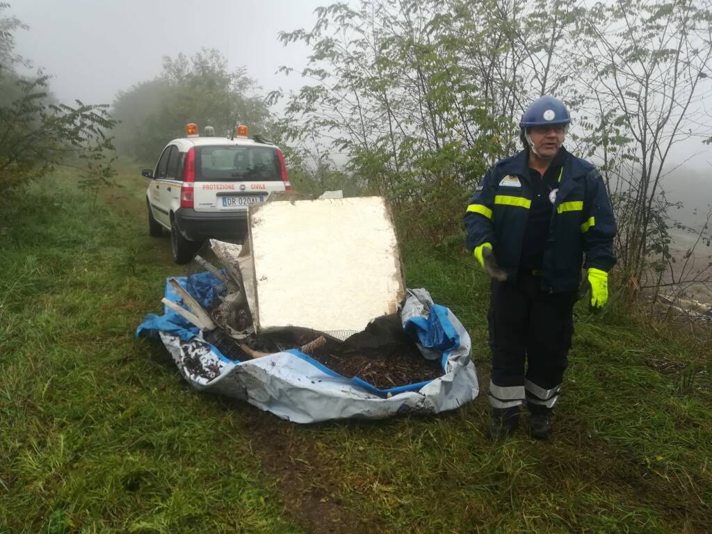 Intervento protezione civile asti riva destra Tanaro 