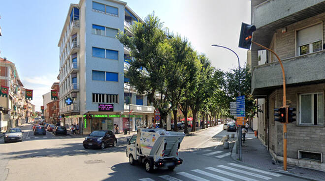 semaforo Corso G.Ferraris, Corso Cavallotti e Via Fratelli Rosselli Asti