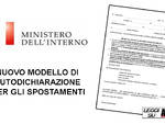 nuovo modello di autodichiarazione per gli spostamenti