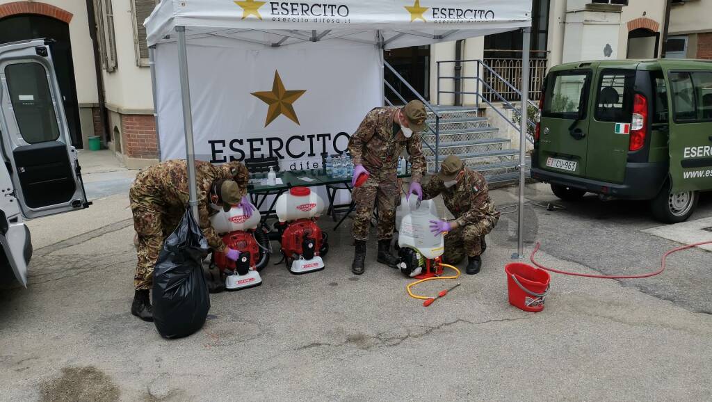 Esercito sanificazione maina 