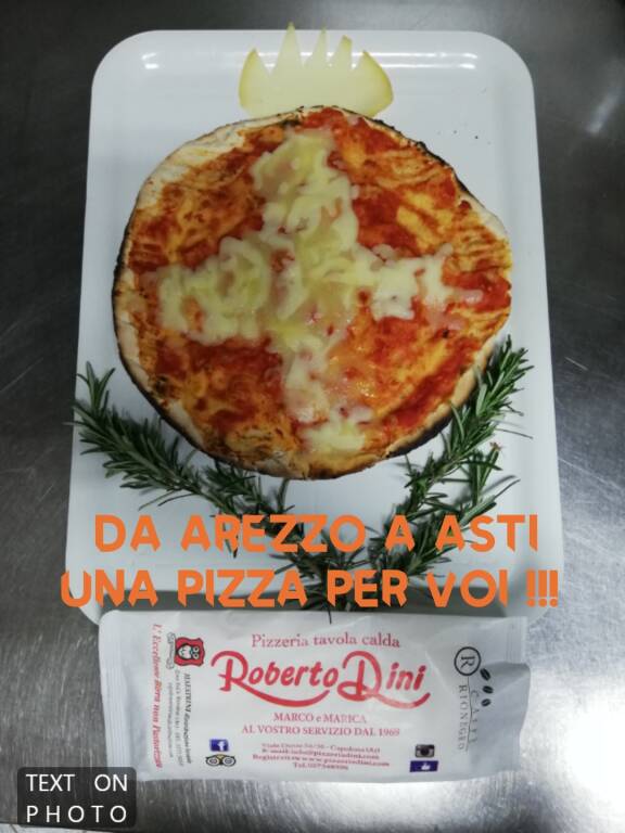 Da Arezzo una dedica particolare per Asti una pizza con lo stemma