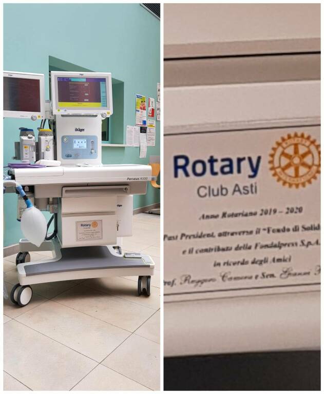 Covid-19, una nuova donazione del Rotary Club Asti all’ospedale Cardinal Massaia