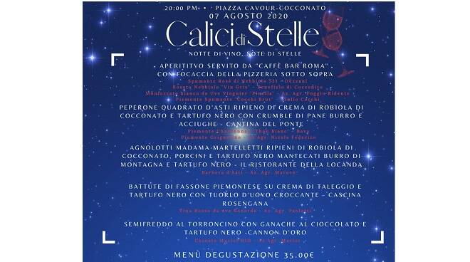 calici di stelle cocconato 2020