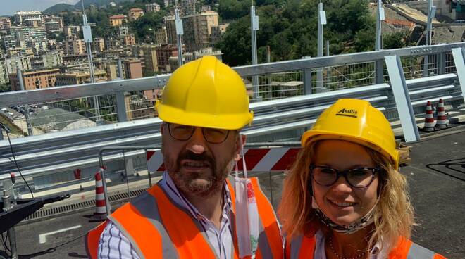 Il Sindaco Rasero e l'Assessore Morra visitano il nuovo Ponte di Genova