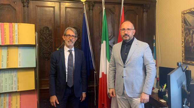 Incontro questore Sebastiano Salvo e sindaco Maurizio Rasero 