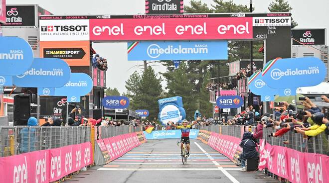 Jonathan Caicedo vince 3a tappa giro d'italia 2020 Photo Credits: LaPresse