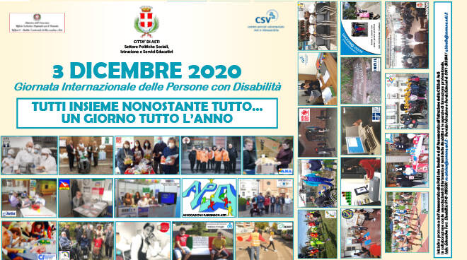 Il Comune di Asti realizza un video per la Giornata Internazionale delle Persone con Disabilità