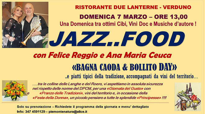 Domenica 7 marzo una giornata di Jazz food a Verduno