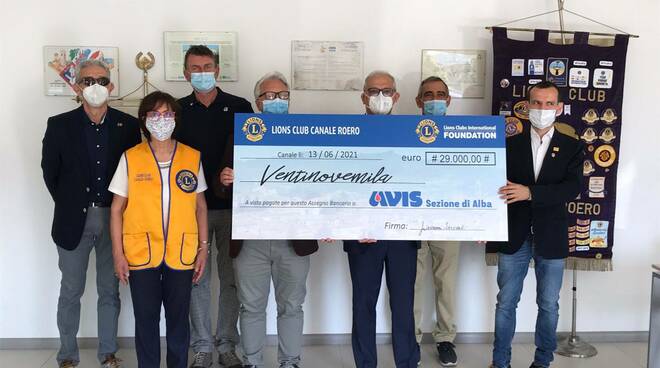 avis alba donazione lions club canale roero