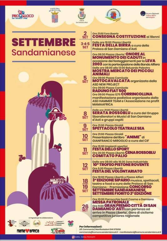 locandi eventi san damiano asti agosto settembre 2021