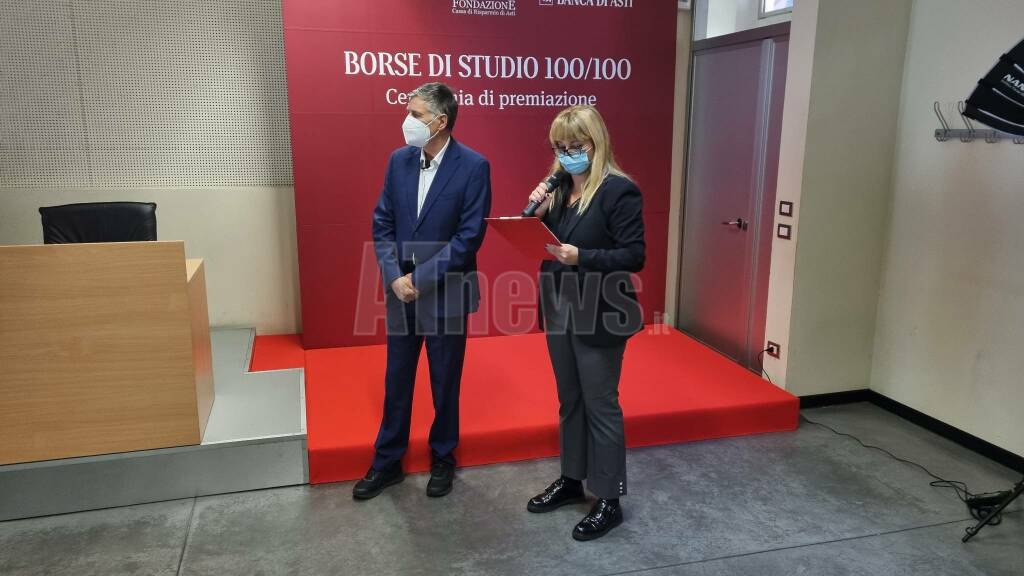 Cerimonia di consegna  delle Borse di studio “100/100” Fondazione CR Asti anno scolastico 2020/21