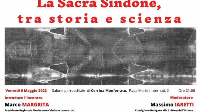 Cerrina, venerdì 6 maggio si parla della Sindone nella chiesa parrocchiale