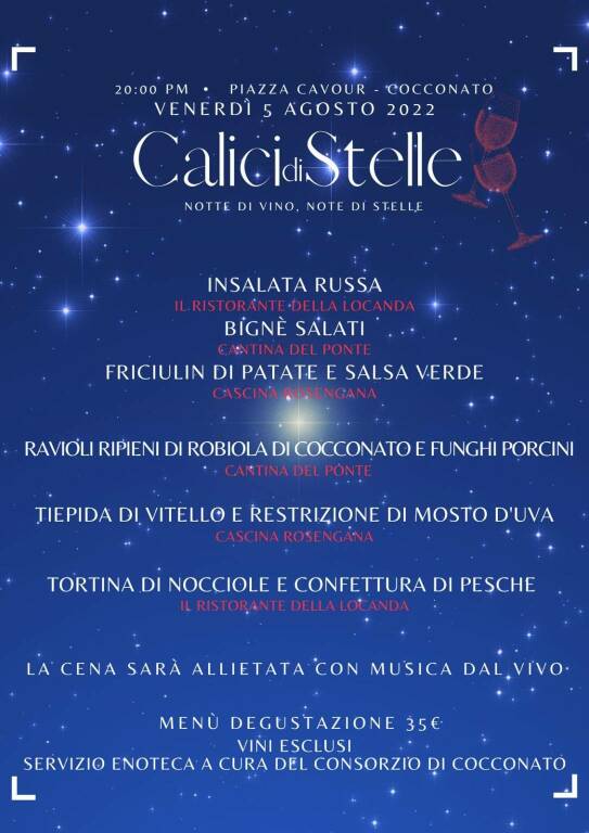 Calici di stelle cocconato 2022