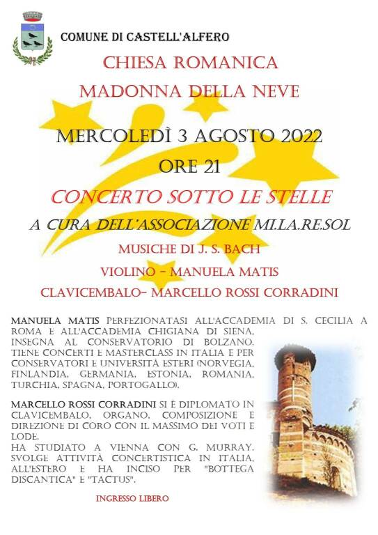 concerto sotto le stelle castell'alfero 2022