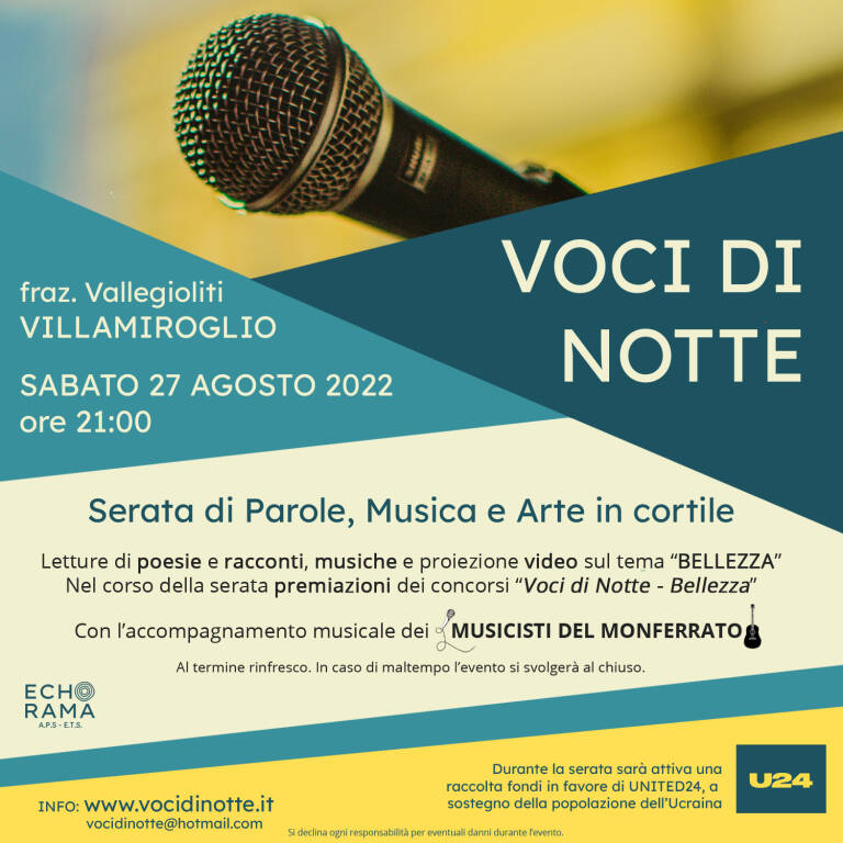 “Voci di Notte” - Serata-evento e premiazioni concorsi