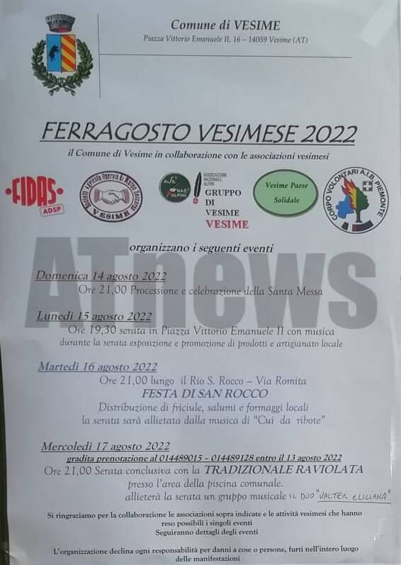 Ferragosto vesimese 2022