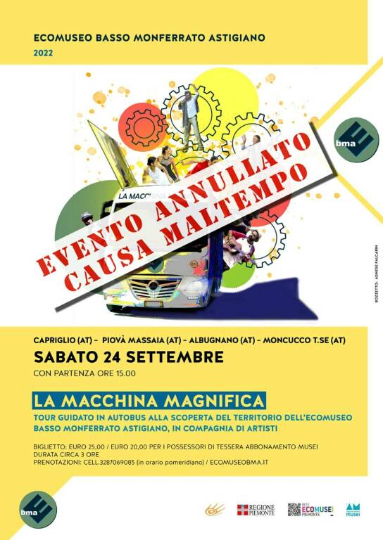 Annullato evento Macchina 