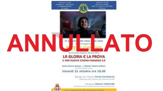 evento lo cascio annullato