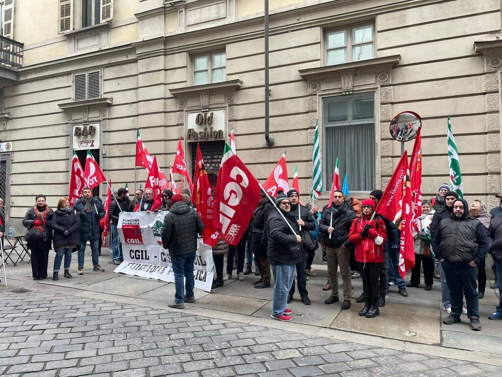 Presidio lavoratori Maina consiglio regionale CGIL