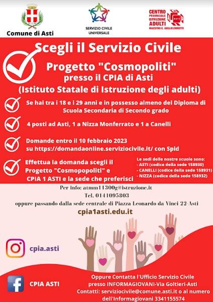 servizio civile cpia asti