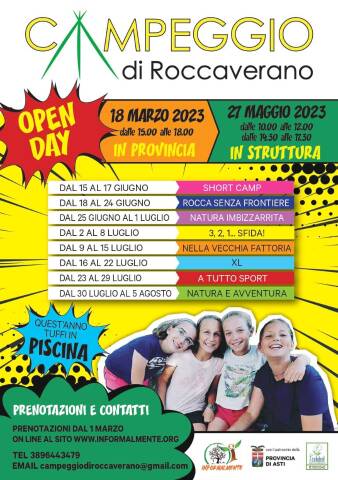 campeggio roccaverano open day 2023