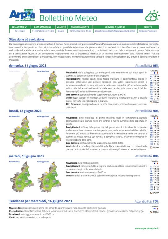 bollettino meteo arpa piemonte 12062023