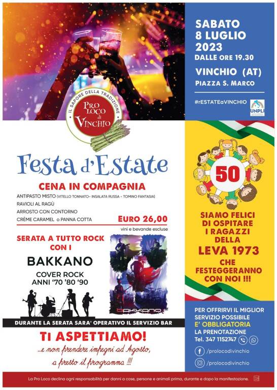 eventi luglio vinchio