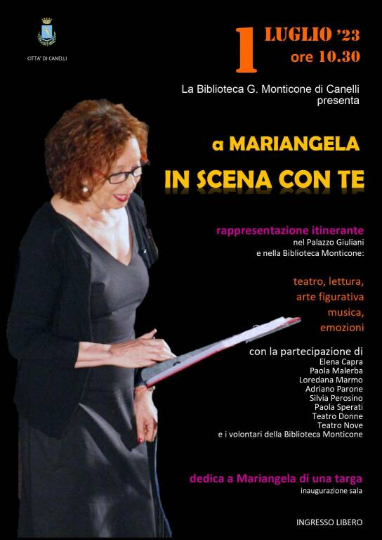 in scena con te Mariangela Santi Parone