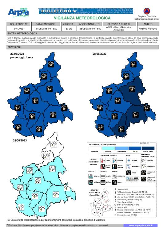 bollettino vigilanza meteo 27082023