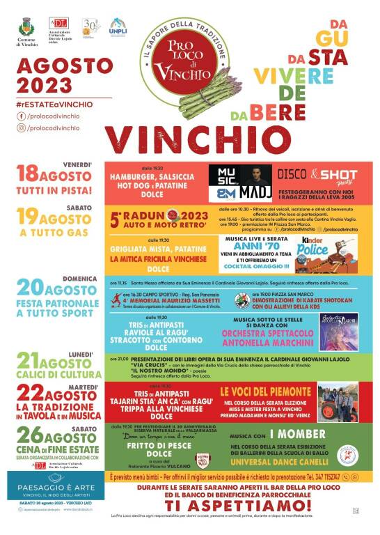 festa patronale vinchio