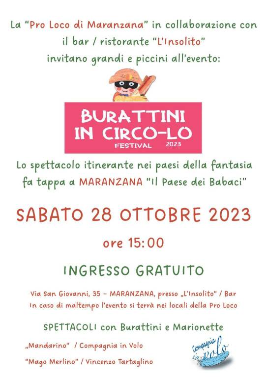 burattini in circo lo