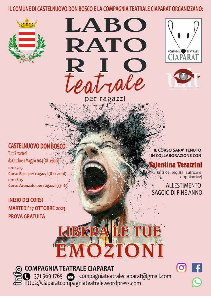 Laboratorio teatrale per bambini e ragazzi a Castelnuovo Don Bosco