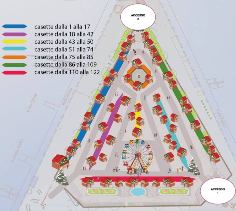 Cartina magico paese di natale Mercatini Asti 