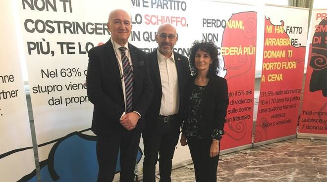 il presidente Allasia con Laura Nosenzo e Piero Baldovino