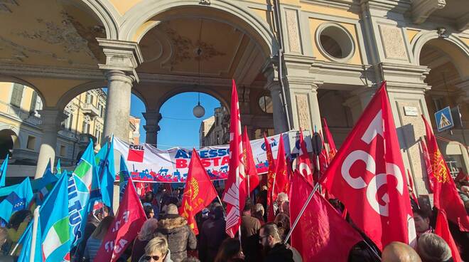 Manifestazione sindacati Alessandria