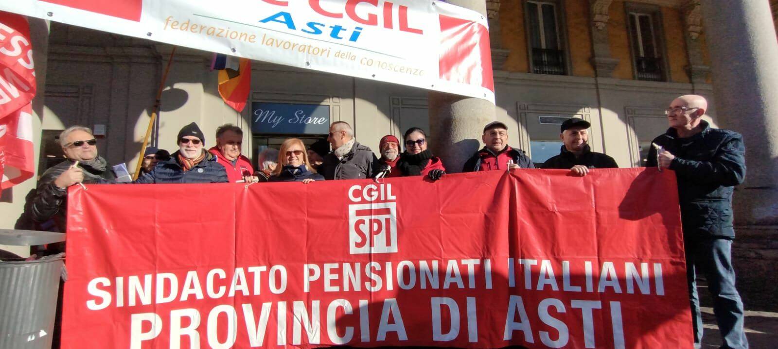 Manifestazione sindacati Alessandria