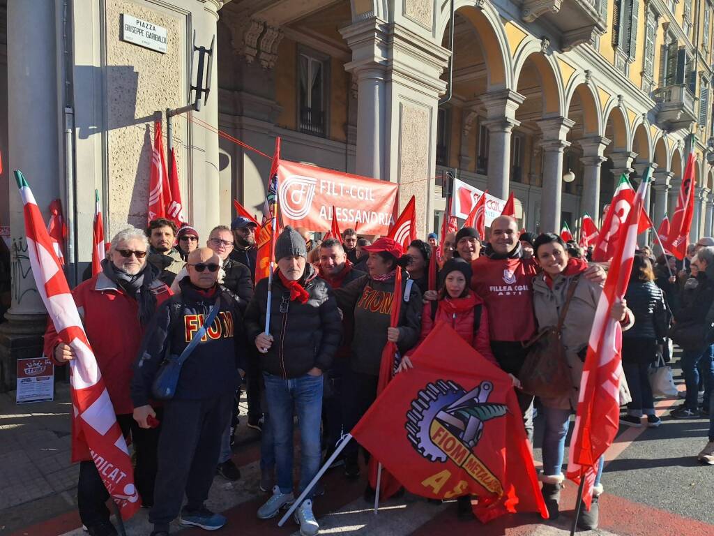 Manifestazione sindacati Alessandria