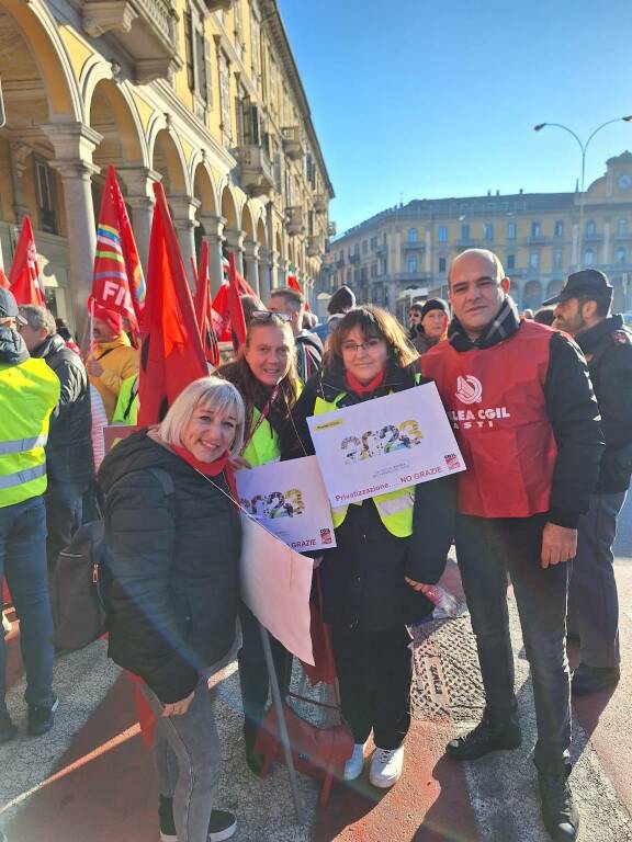 Manifestazione sindacati Alessandria