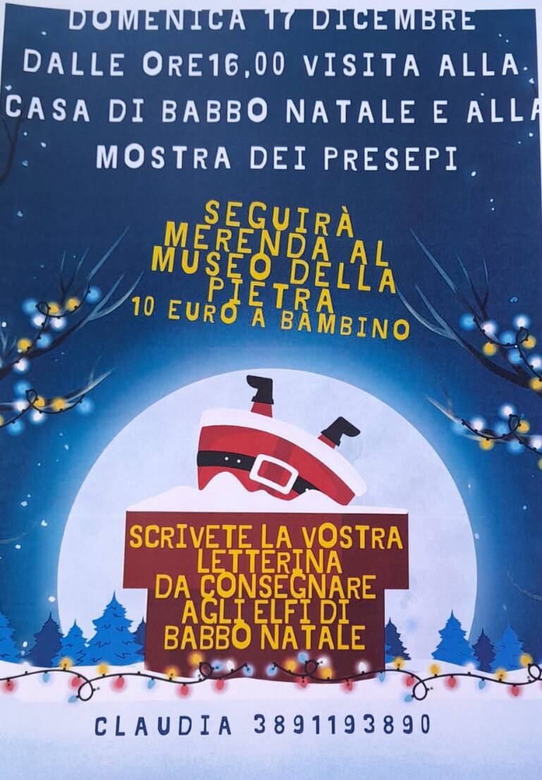 casa di babbo natale e mostra presepi vesime 2023