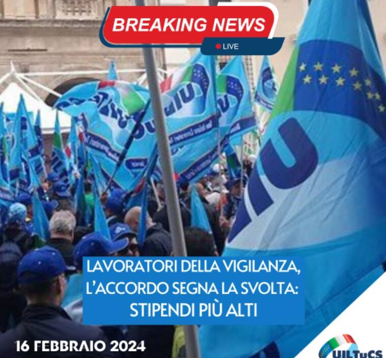 Vigilanza privata e servizi di sicurezza: stabiliti gli aumenti contrattuali per gli oltre 100mila addetti.