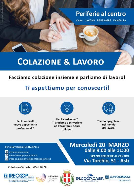 colazione e lavoro marzo 2024